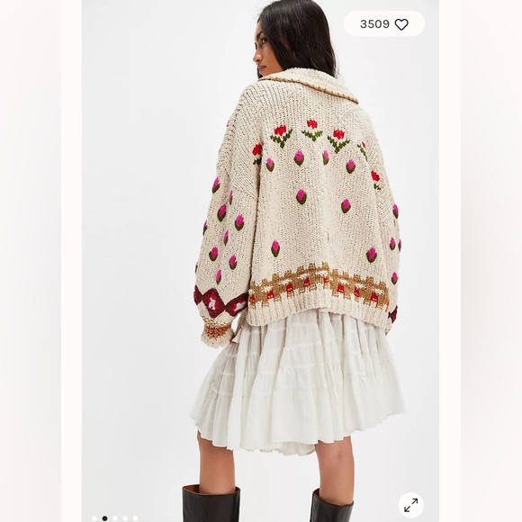 NWT! Free People Rosebud Cardigan M - Picture 2 of 6